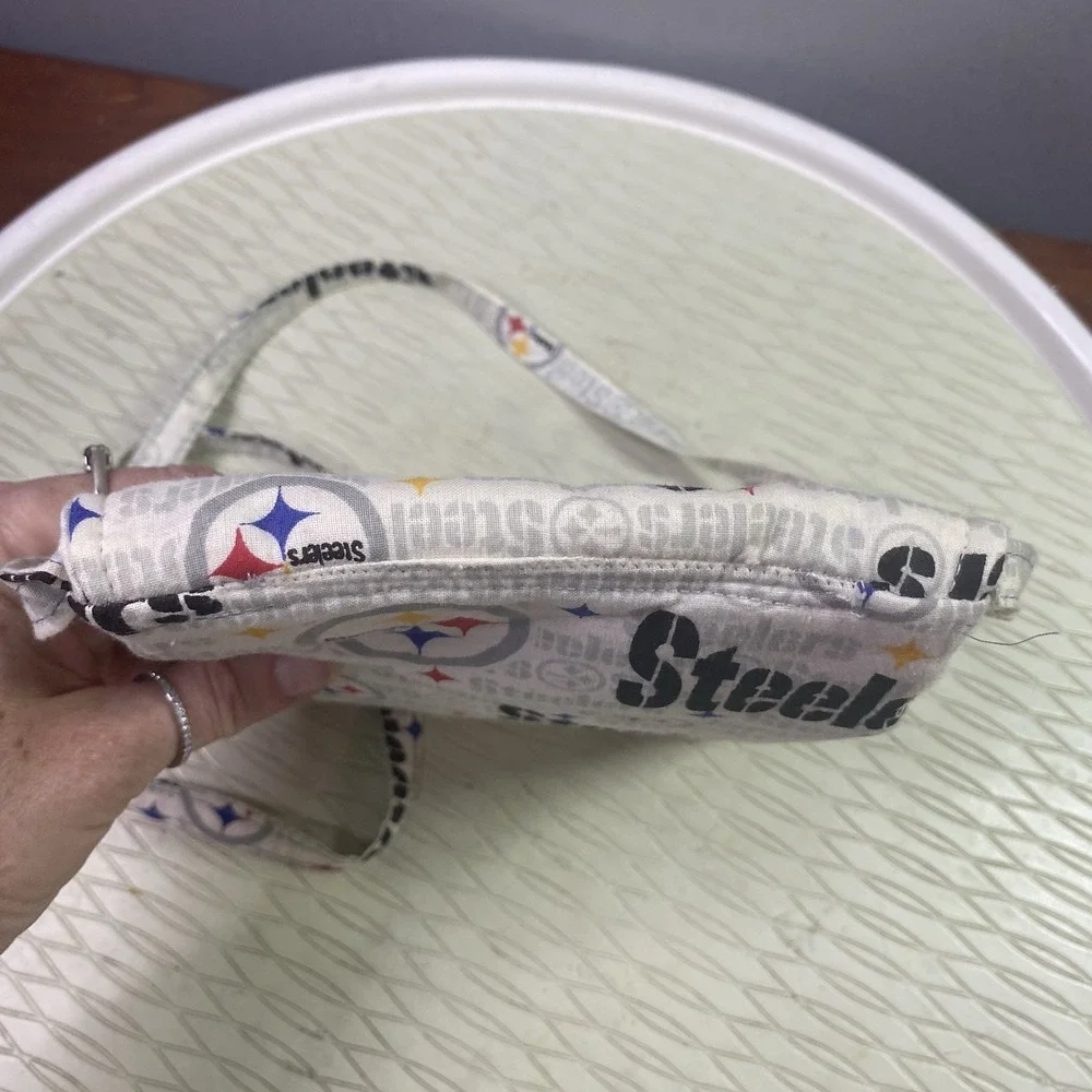 Handmade Pittsburgh Steelers Cell Phone Bag Stadium Size Crossbody Purse 7x5.x1